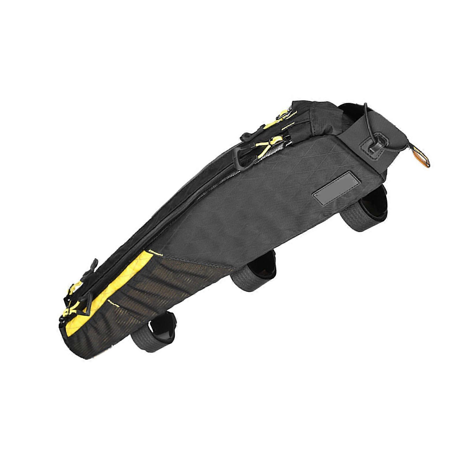 Stor kapacitet Cykel Triangulär Väska Vattentät Triangulär Väska Cykling Sadelväska Framväska Överrörsväska Gul