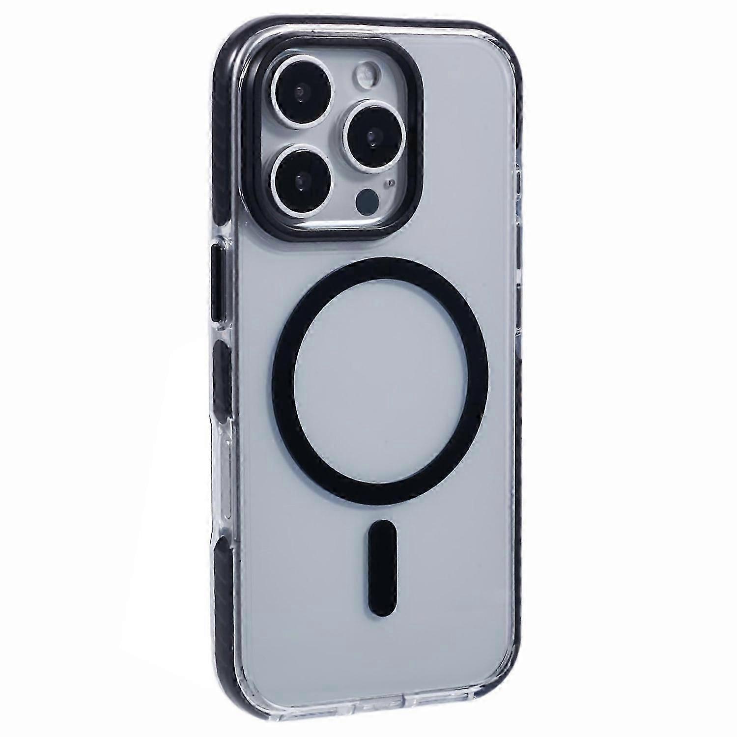 For iPhone 16 Pro Max Clear Case Compatible with MagSafe TPU+PC Back Cover