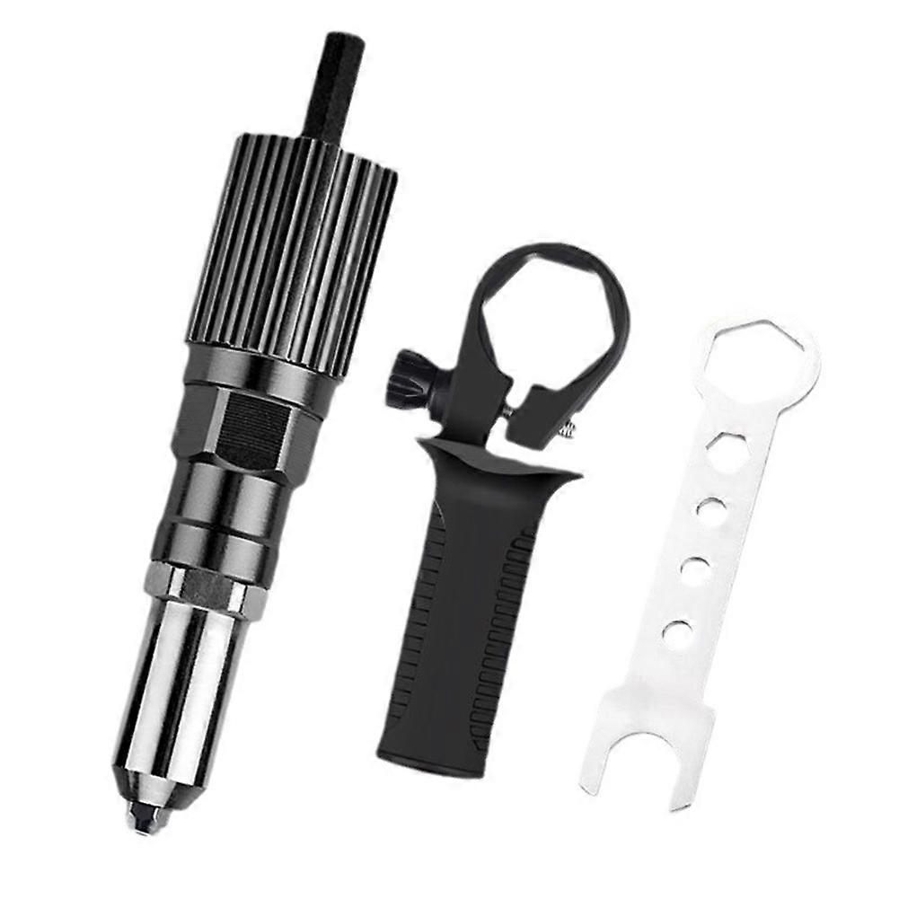 Electric Riveting Adapter, Rivet Tool Rivet Drill Attachment Power Drill Tool Kit Cordless Rivet Tool Blind Rivets
