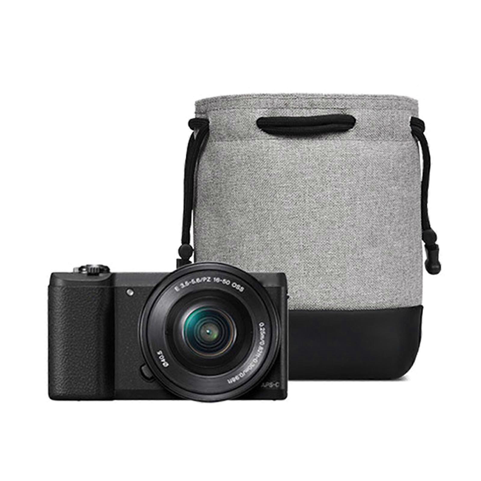 Protective Camera Lens Case With Reinforced Edges Thickened Padding For DSLR Accessories Storage And Transport  Gray S