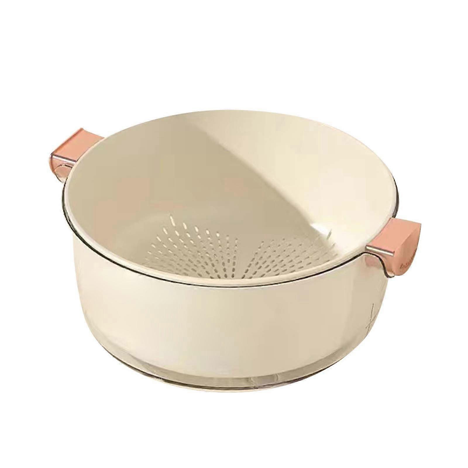 WinysinStrainers And Colanders Fruit Strainer Versatile Double Layer Drain Basket Cleaning Bowls Colander Set For Wash Rice Fruits Vegetables Clean