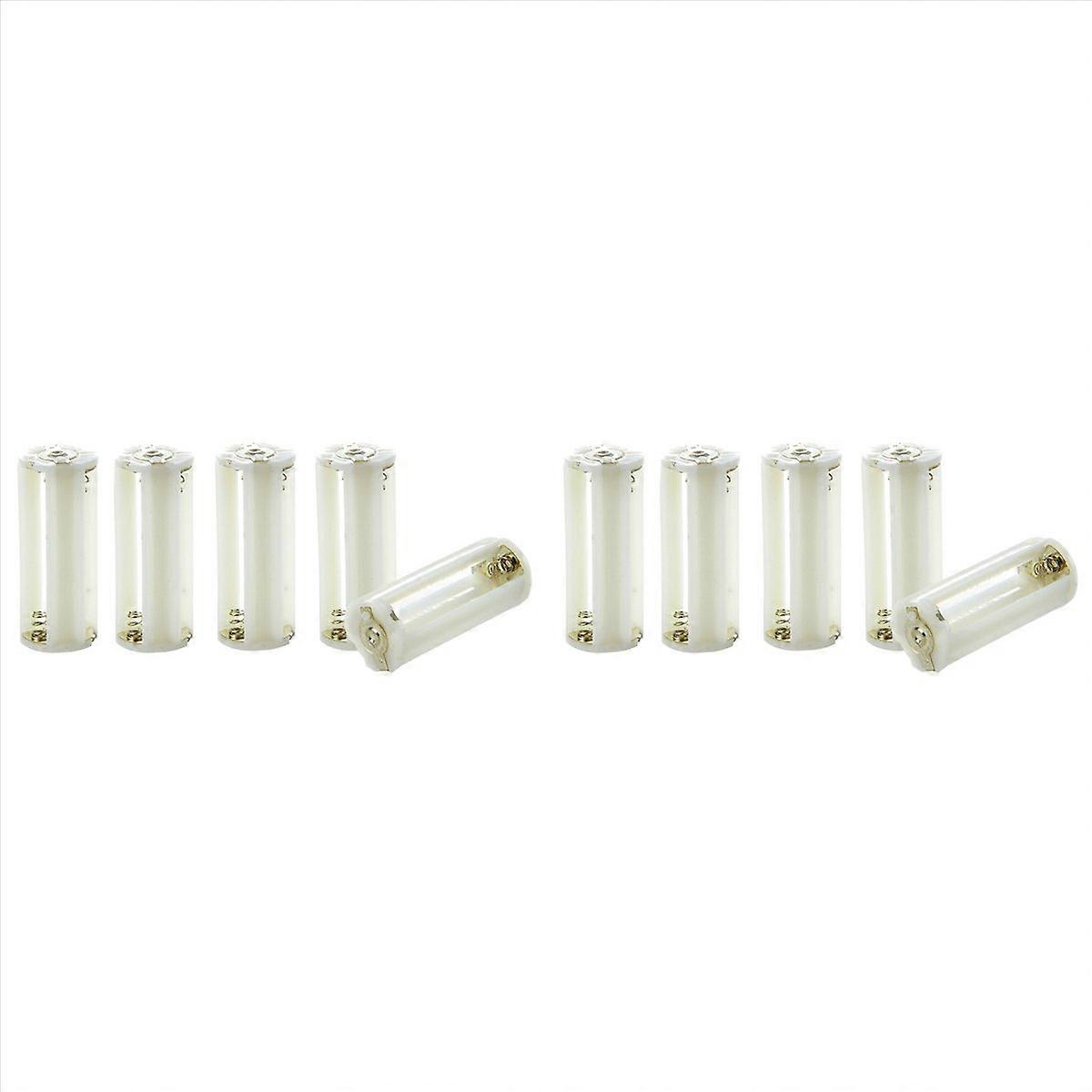 Flashlight Cylindrical 3 x AAA Battery Plastic Holder Box 10Pcs