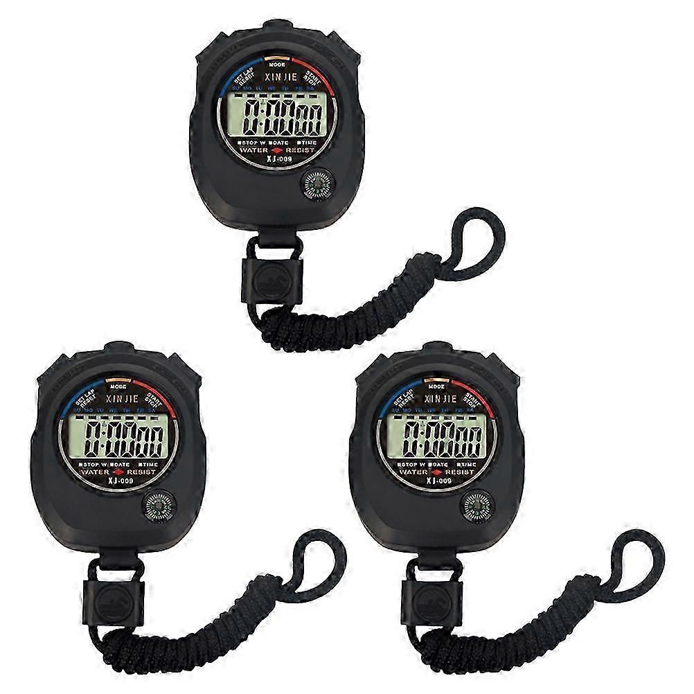 3Pcs Game Stopwatch Match Timer Electronic Watch Practical Training Timer