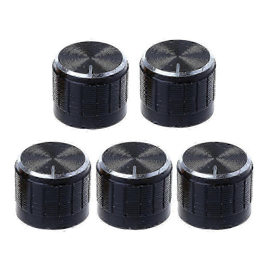 w 5 Pcs Aluminum Rotary Control Potentiometer Knob Adjustable Rotate Button