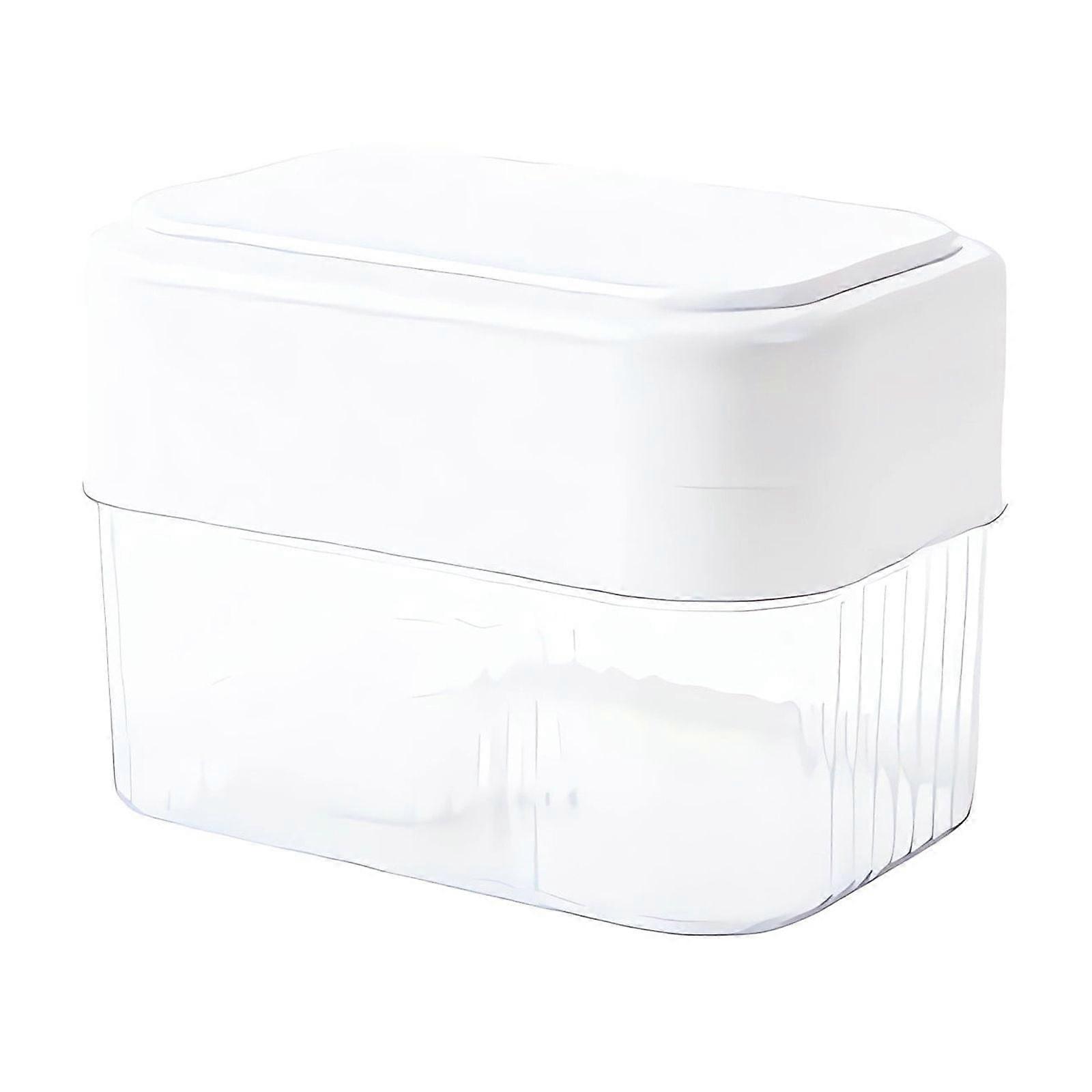 Yonrjhukm Ice Tray Food Grade Push Type Ice Tray Household Refrigerator Storage Box Ice Cubes Ice Box Easy To Release Ice Tray