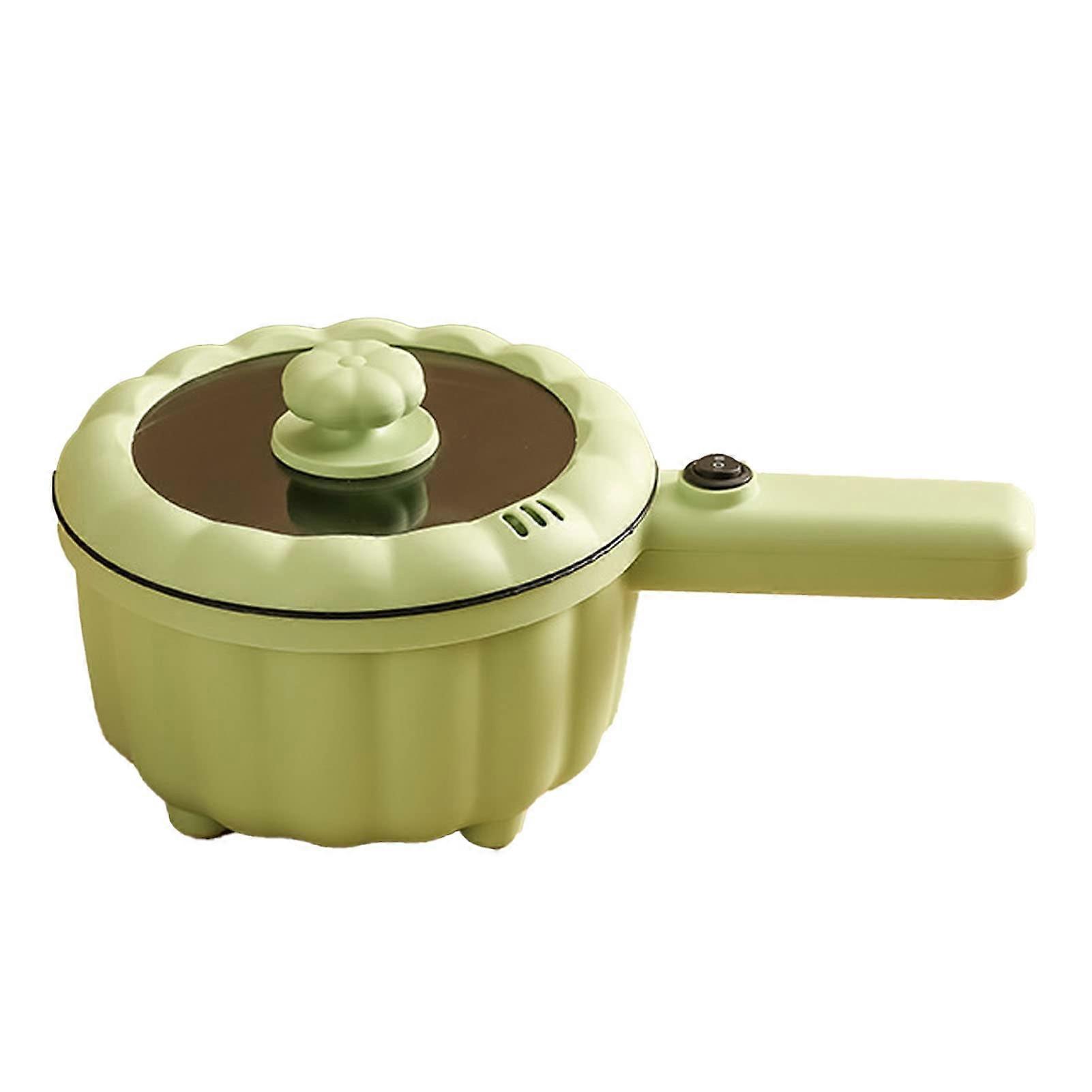 Electric Hot Pot with Dual Temperature Modes, Nonstick Mini Cooker for Dorm Office Home Green