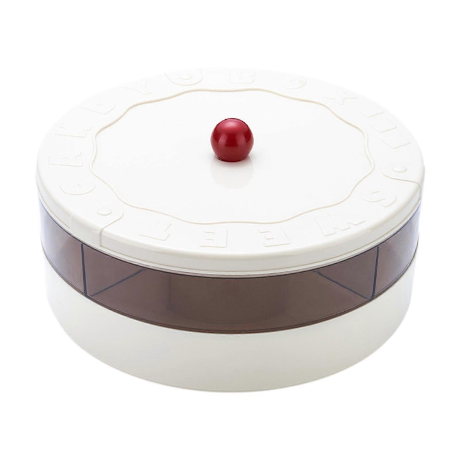 Snack Serving Tray with MoistureProof Seal, Double Layer Luxury 5Compartment Design, Red