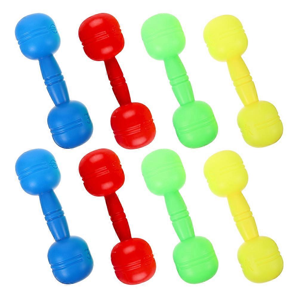 Red Dumbbells Set For Physical Activities Children 4 Pairs