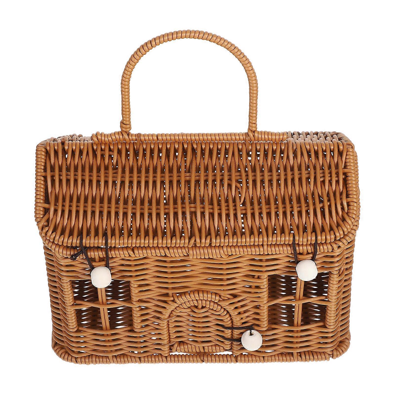 Large-Capacity Picnic Basket Woven Storage Basket for Storage