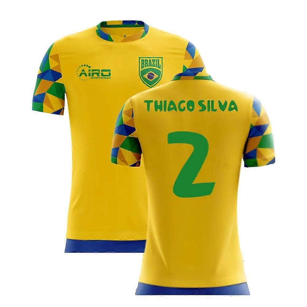 2025-2026 Brazil Home Concept Football Shirt (Thiago Silva 2) - Kids