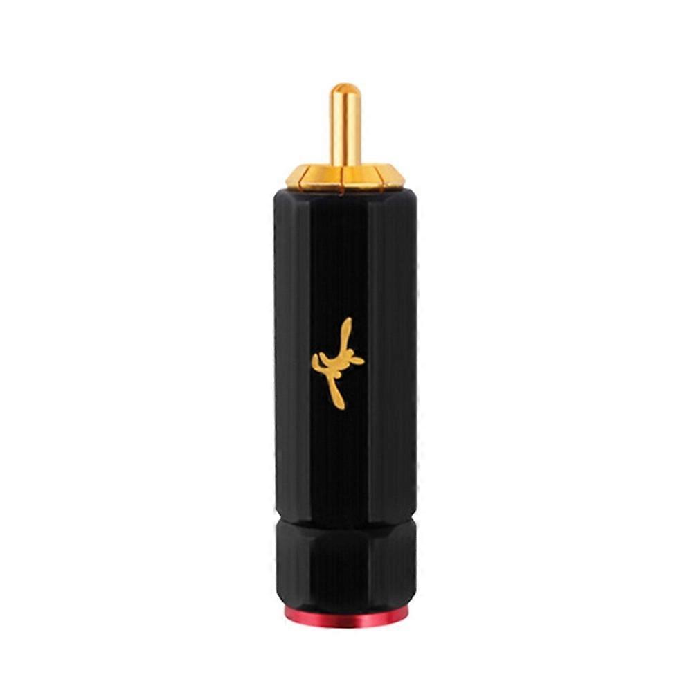  Pure Copper Gold Plated Plug Self Locking Audio Connector