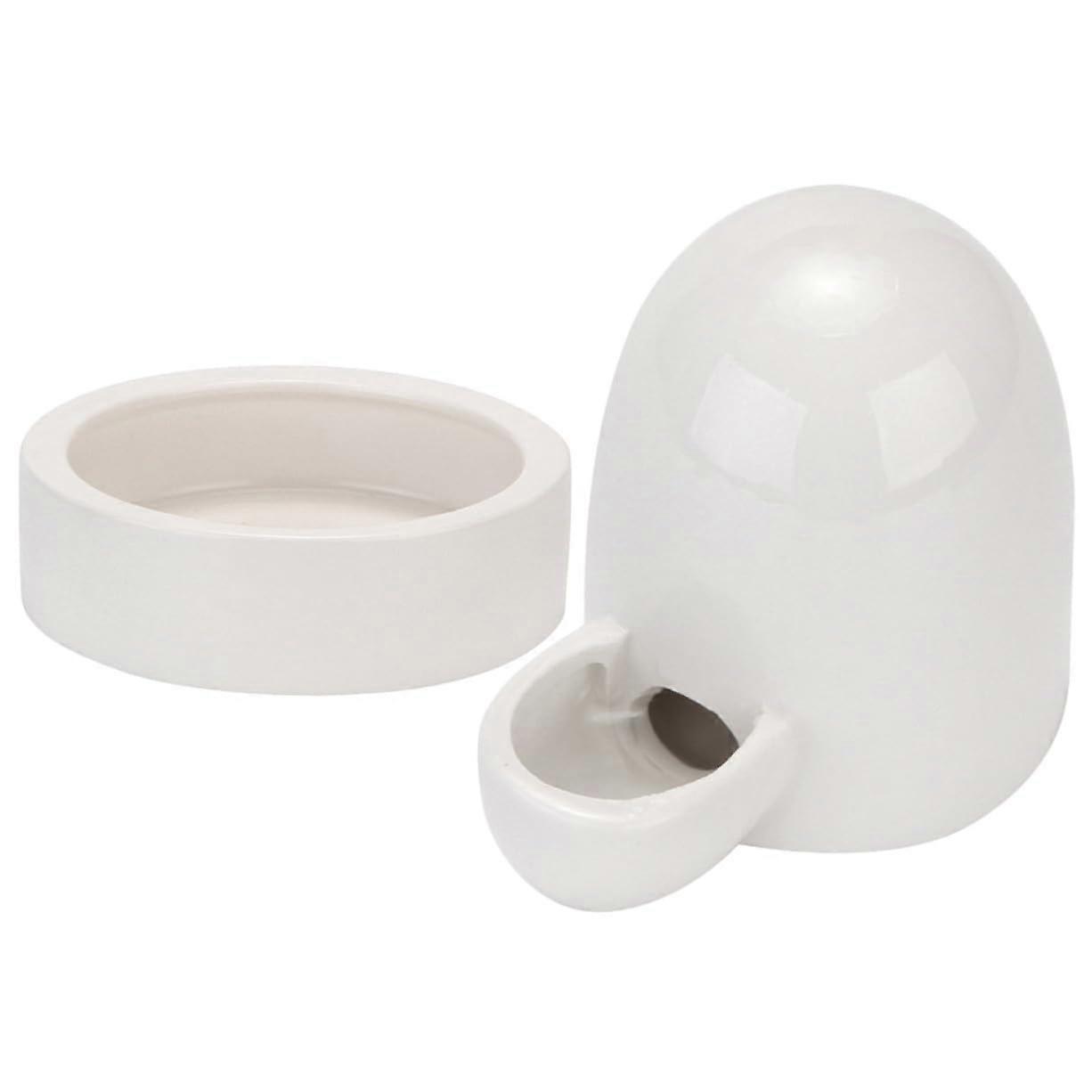 Poultry Waterer and Feeder with Large Round Bowl, NonSpill Easy Clean for Chickens Ducks Geese