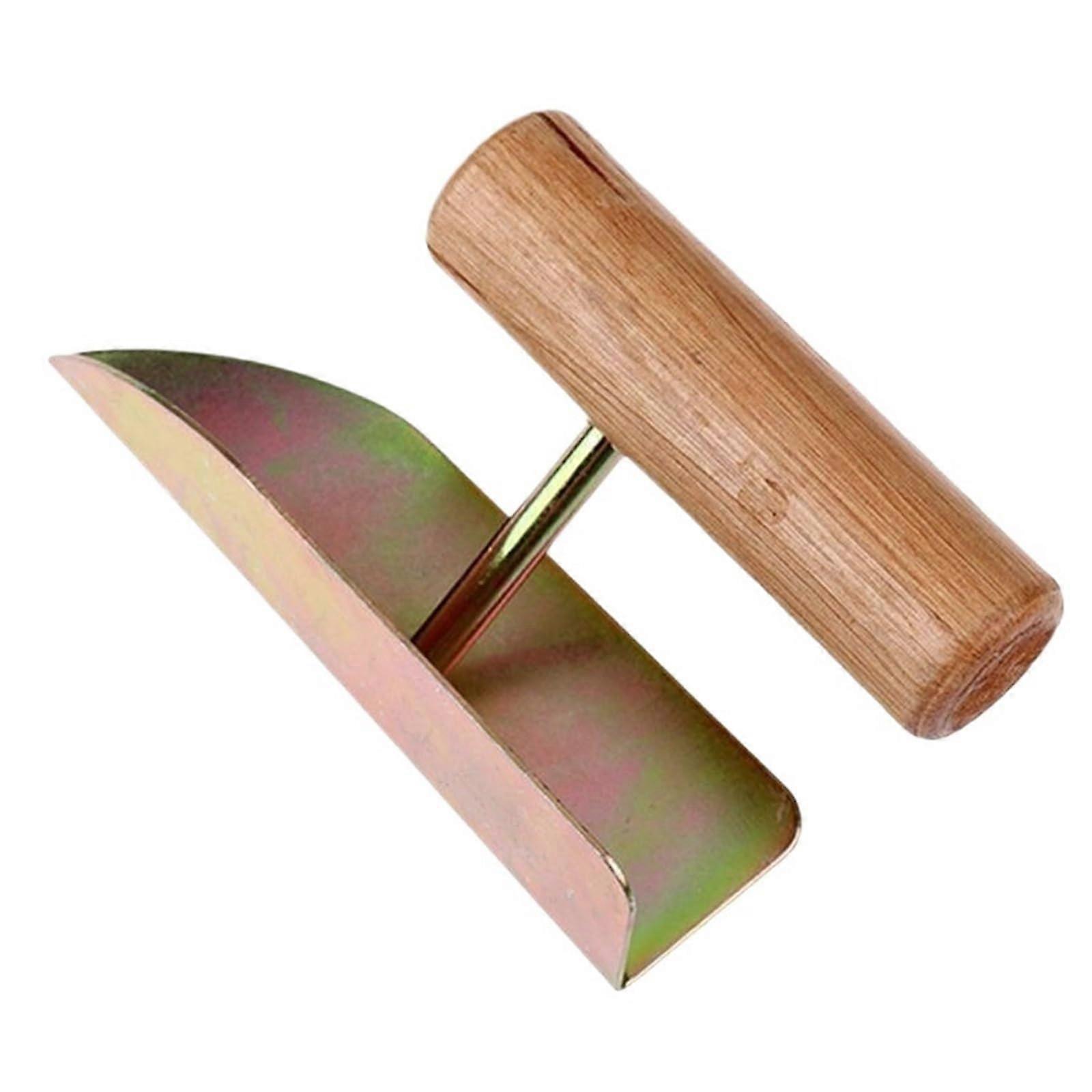 Corner Trowel for Drywall Finishing, Precision 90° Inside Corner Tool with Wooden Handle  Yellow