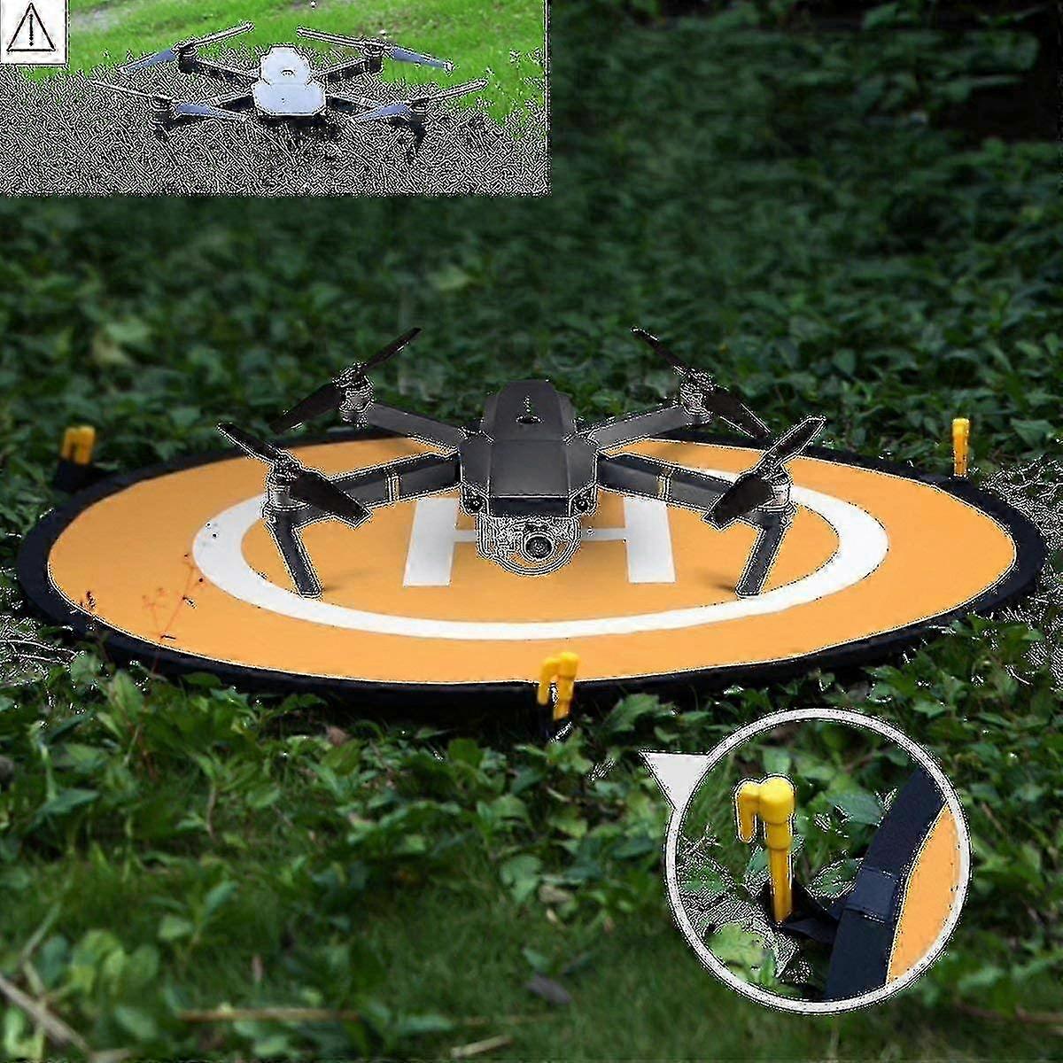 Luminous Landing Pad for Drones, 75cm Waterproof Foldable Helipad with Light