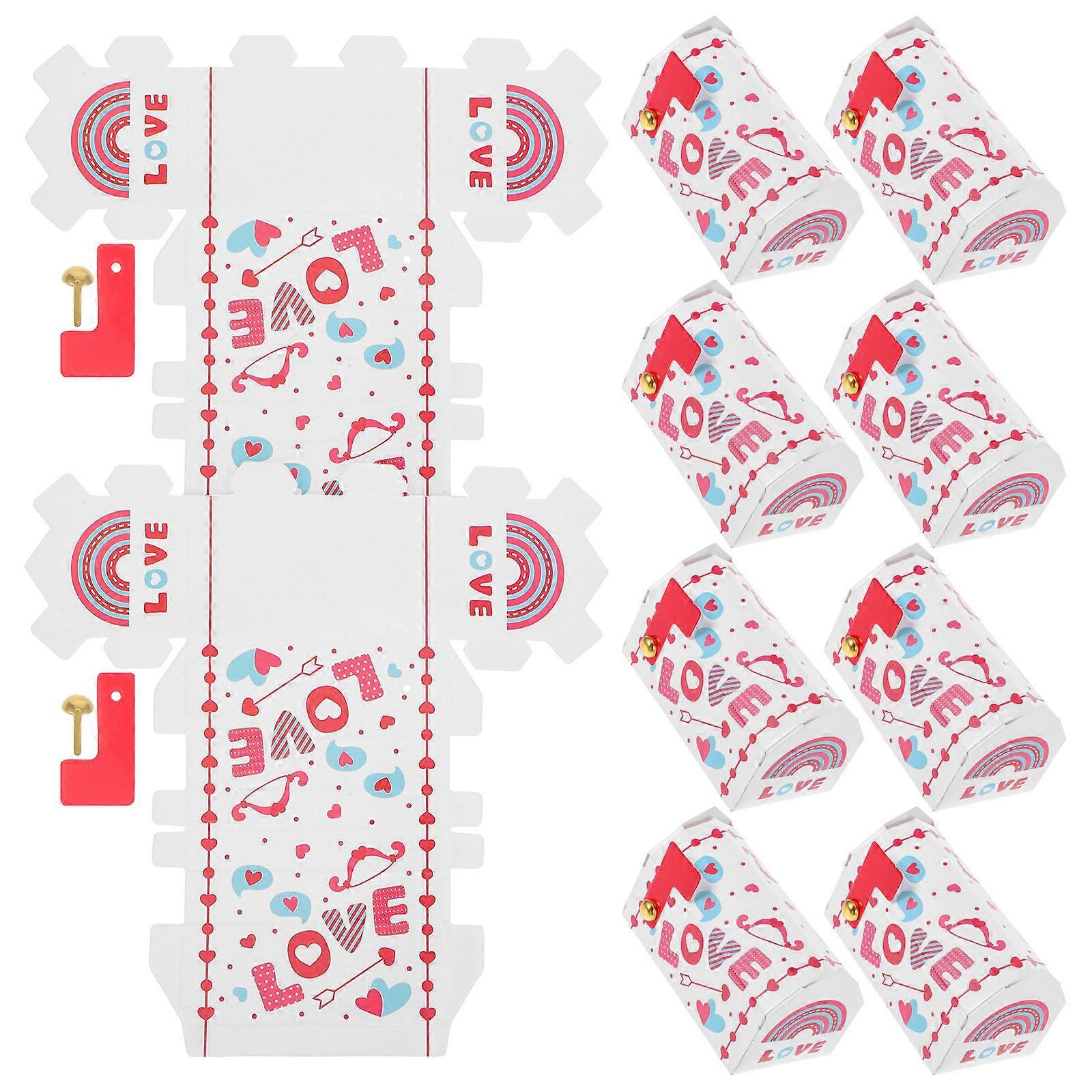 Valentine Candy Mailbox Boxes for Wedding 10Pcs Party Paper Containers