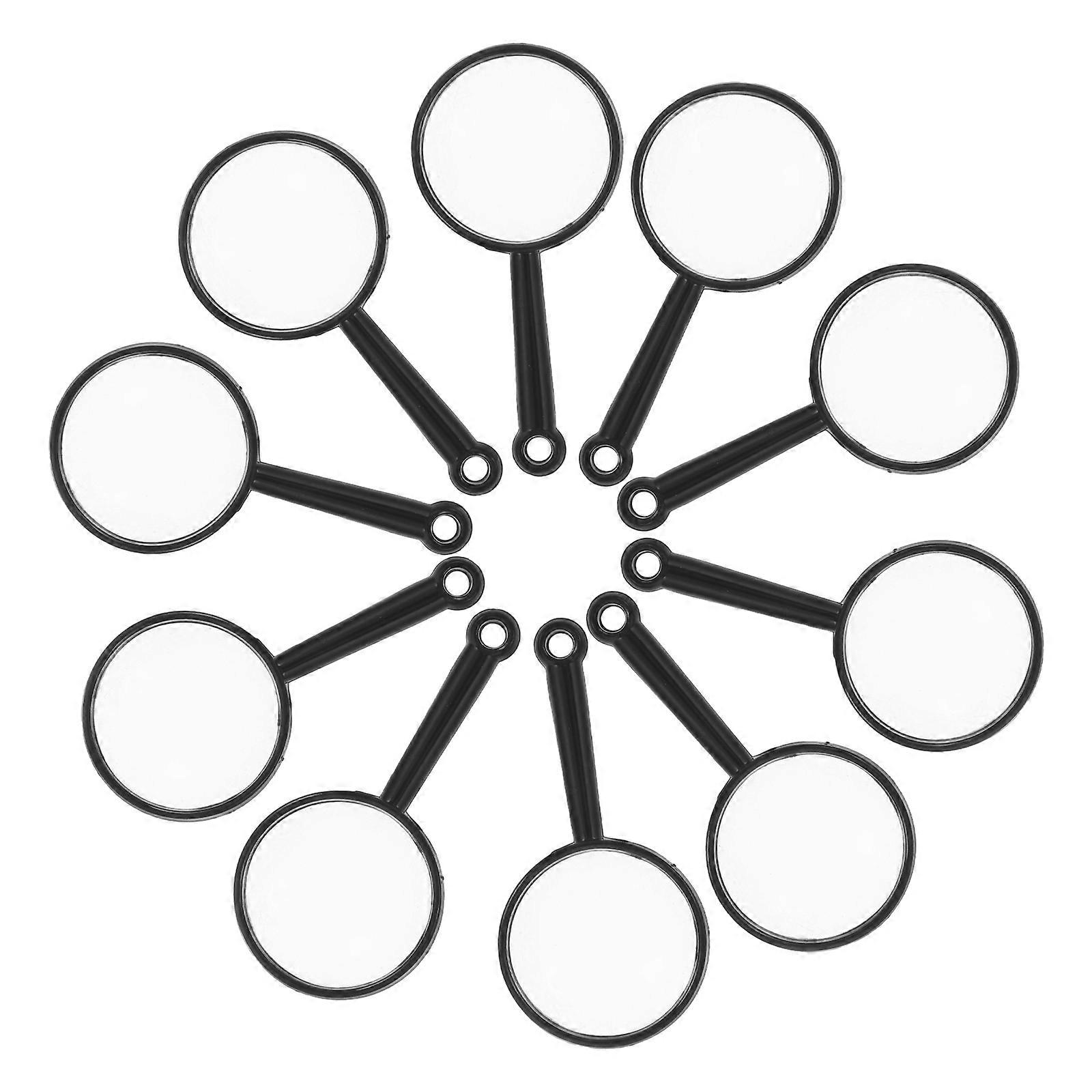 Powerful Handheld Magnifying Glass for Reading with 10Pcs Portable Magnifying Glass