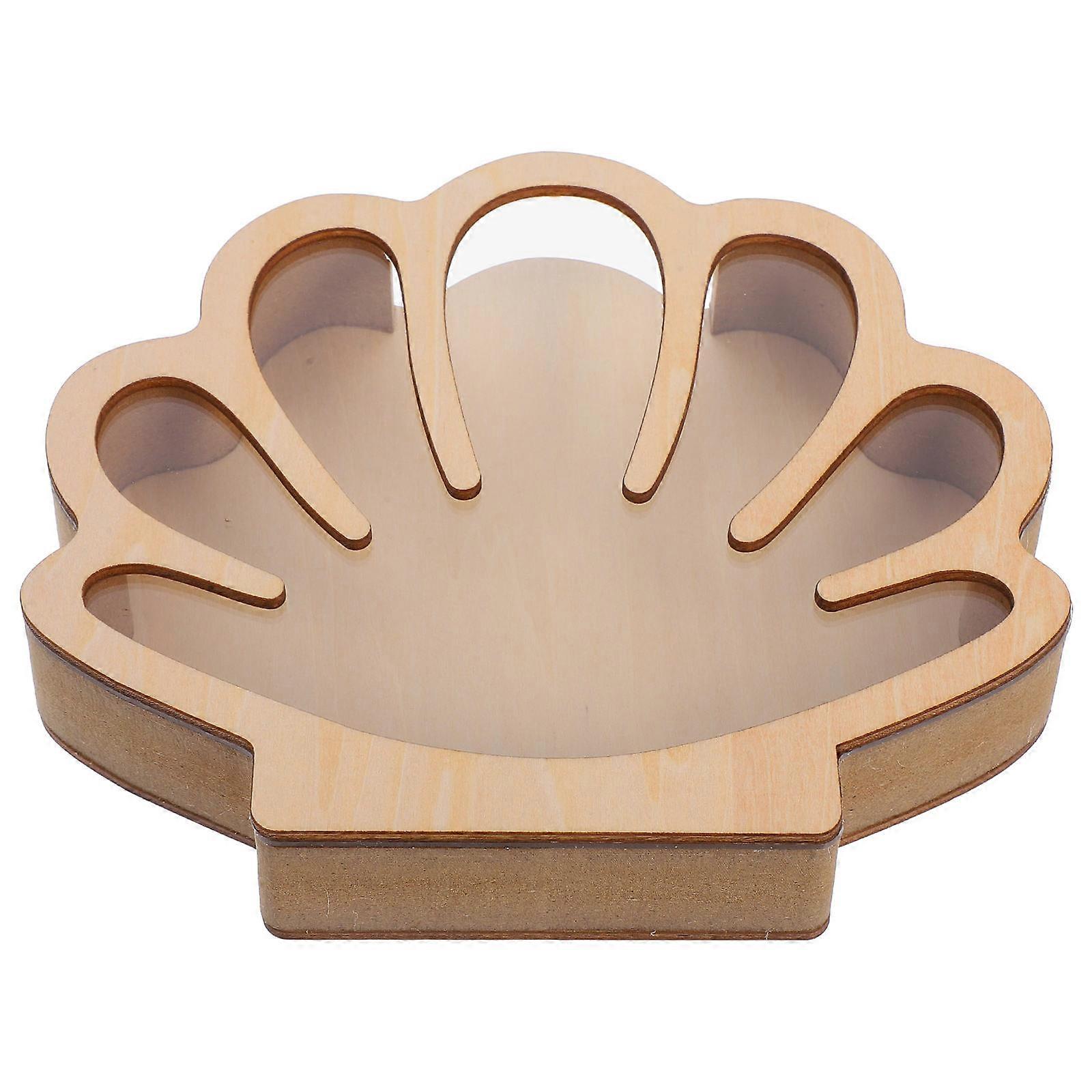 Wooden Seashell Holder for Storage Use with Versatile Multifunctional Design