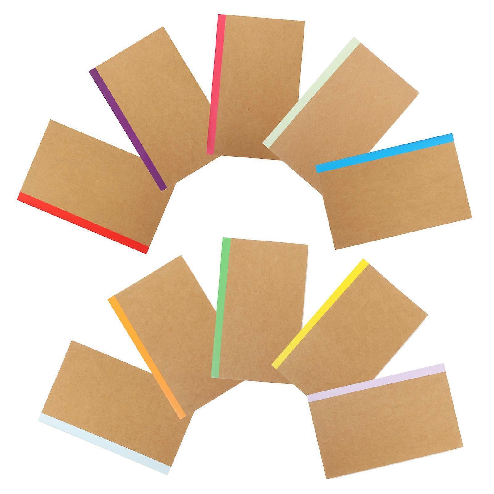Kraft Paper Composition Notebook for Students 10Pcs Office Writing Notepad