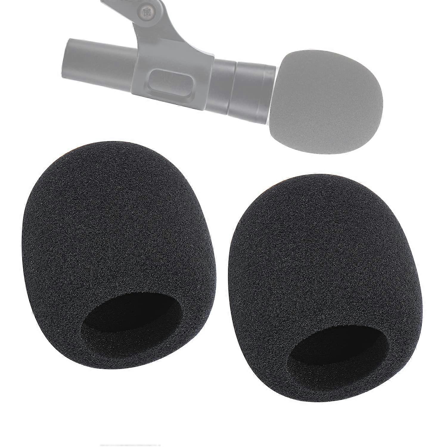 Windscreen Foam Cover Pop Filter for Shure SM58 Vocal Mic Noise Reduction 2 Pack Black