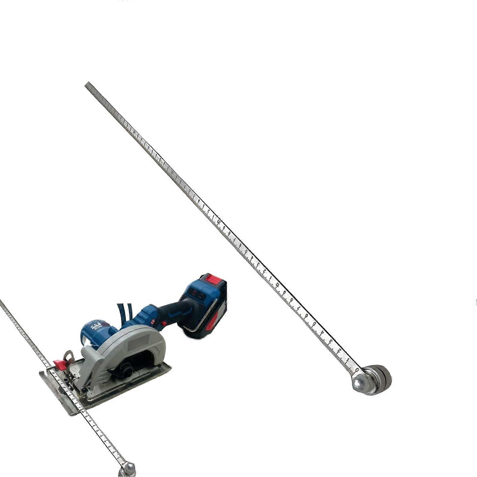 Woodworking Measuring Tool with Adjustable Angle Guide, 1mm Precision Carpentry Layout Ruler for Joinery and Wood Cutting