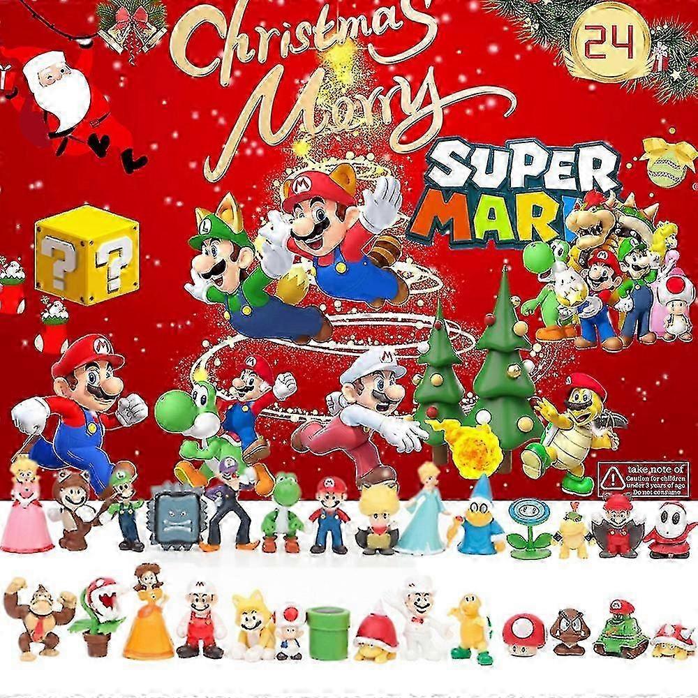 2023 Super Mario Bros Advent Calendar, 24-Day Countdown Kids Toy