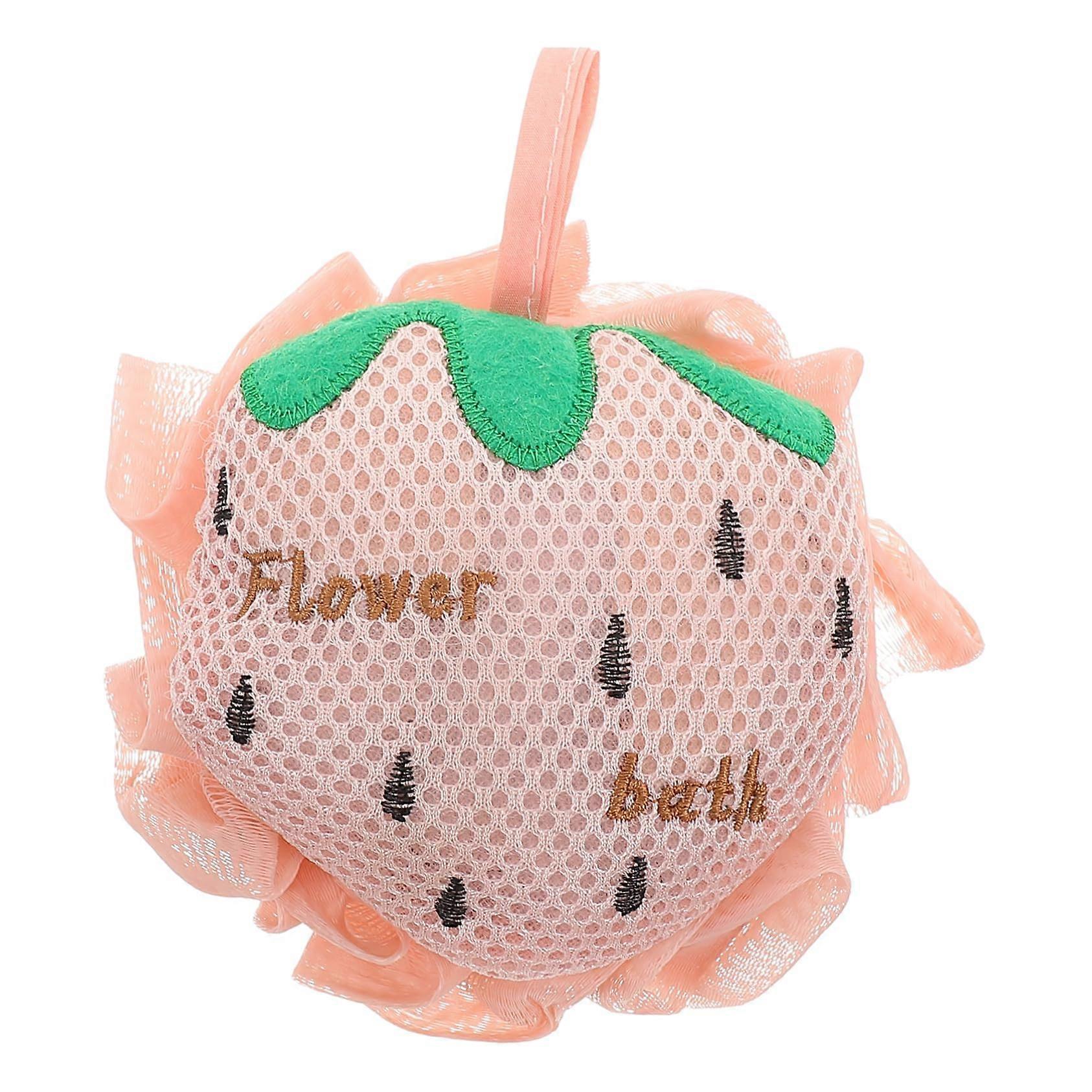 Large Exfoliating Bath Loofah with Rich Foam, Individually Wrapped Korean Style Shower Pouf