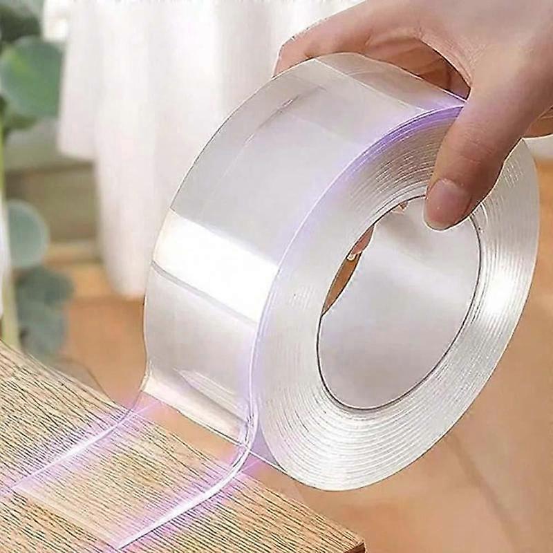 Double Sided Nano Tape, 1 Roll Transparent No Trace Reusable Waterproof Adhesive Tape, Multifunctional Adhesive Tape for Home & Office