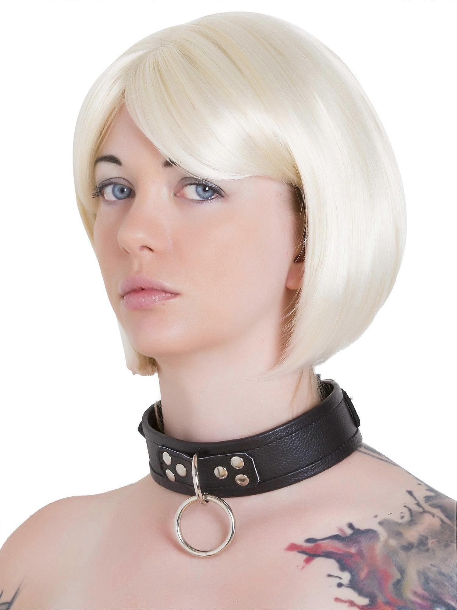 Chunky Leather O Ring Choker