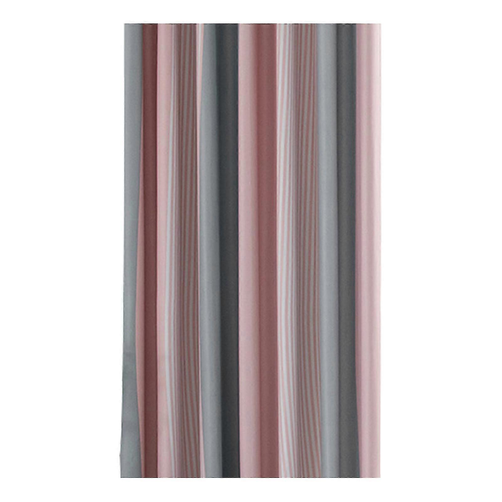 Striped Window Drape Removable Perforated Polyester All-match Elegant Curtain Drapes For Home