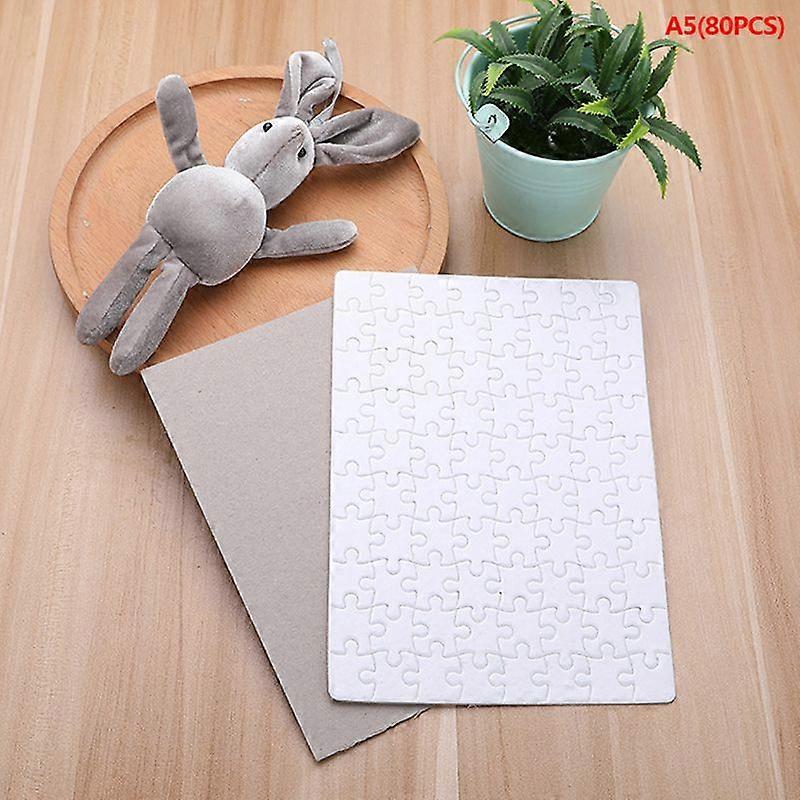 2 Packs Jigsaw Puzzles A4 A5 Sublimation Blanks Puzzles DIY Heat Transfer Craft