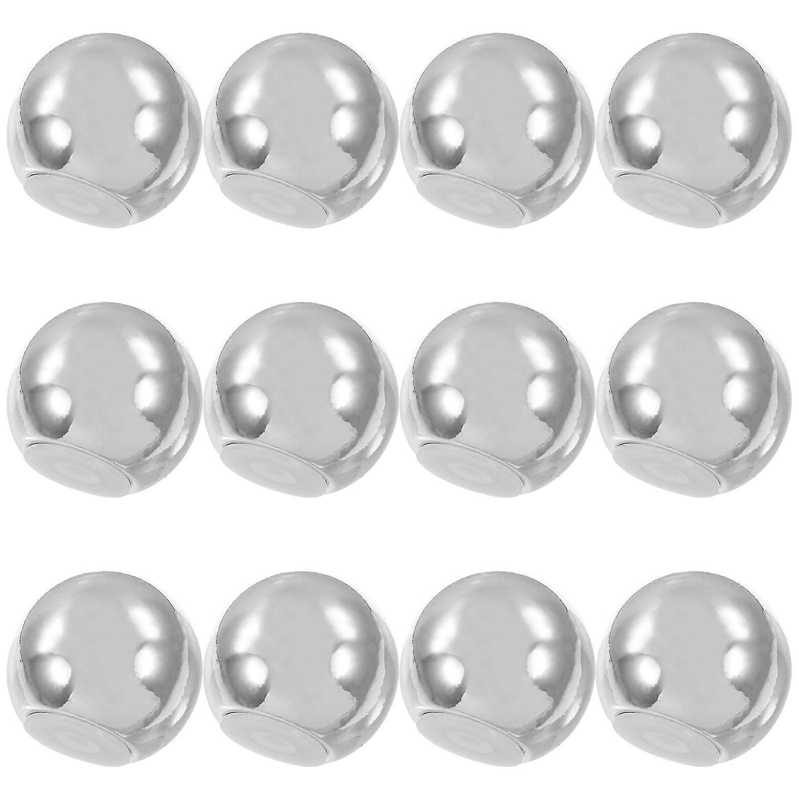 Cabinet Knobs Clown Nose Drawer Pulls Silver Color For Kitchen Bathroom Closet Doors Storage Organization 12Pcs