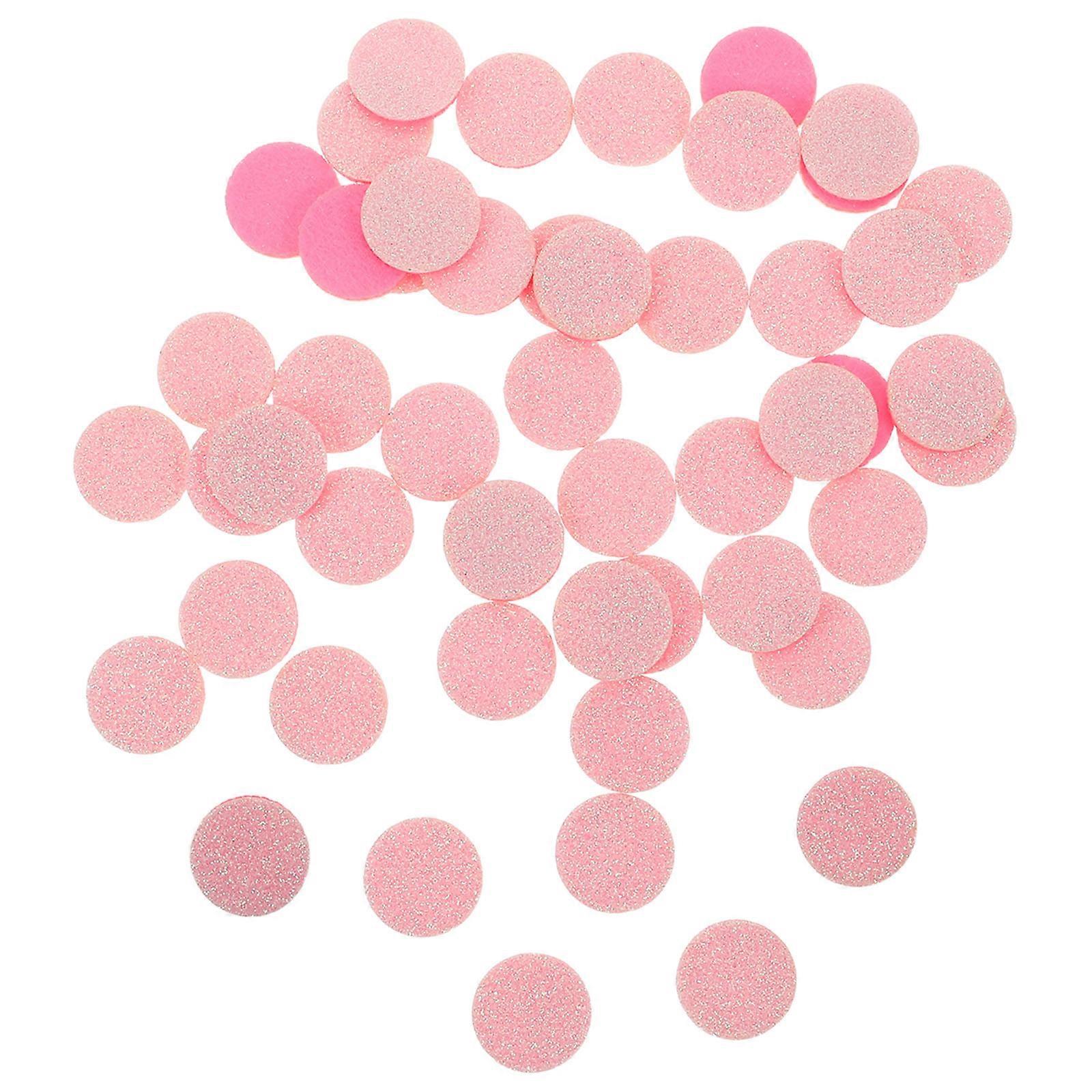Pink Fiber Cotton Aroma Pads Round Diffuser Pad Set for Aromatherapy 50Pcs