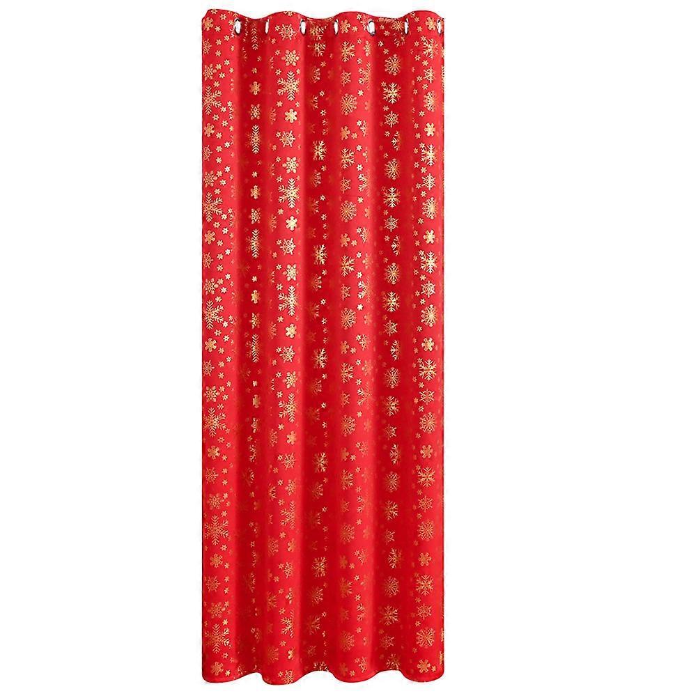 Holiday Curtains Light Blocking Cold Blocking Red Polyester Curtain 214x132cm 1Pack