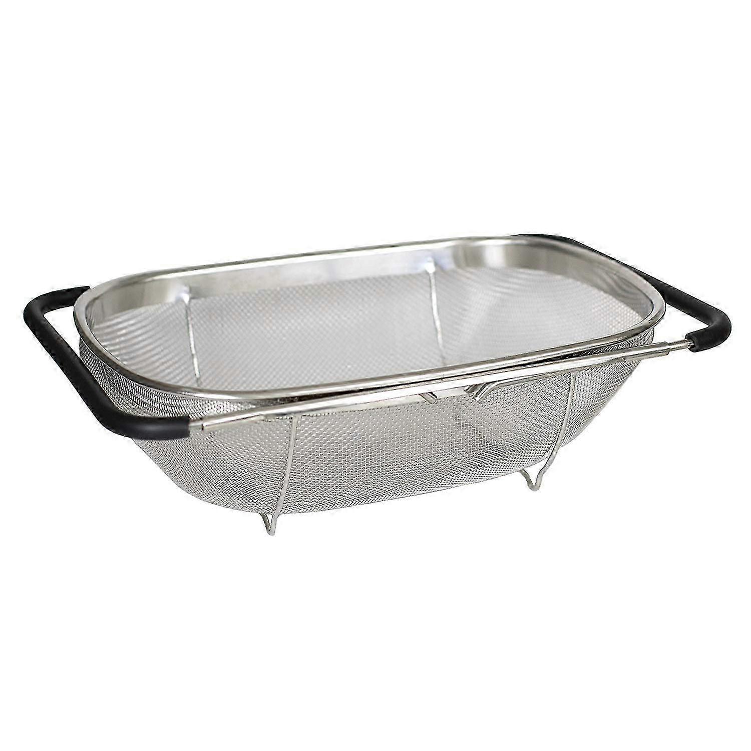2026 Expandable Over-Sink Strainer, Rubber-Grip Fine Mesh Colander