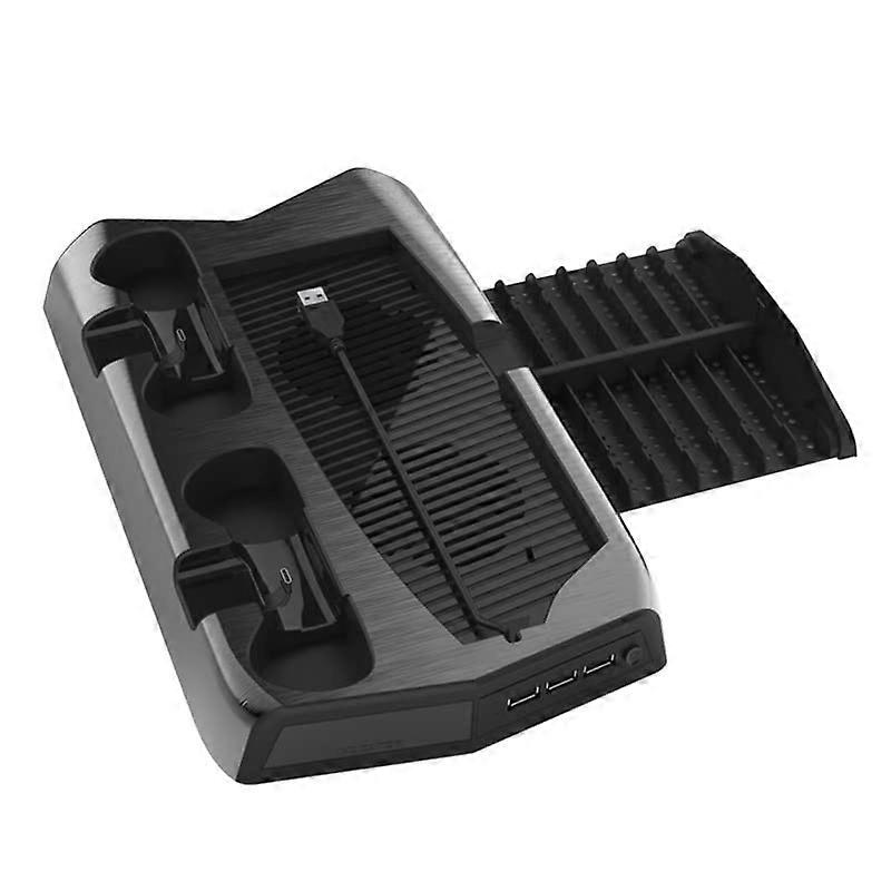 Charging Stand with Cooling Fan, Dual Controller Fast Charging and Storage Tray for PS5