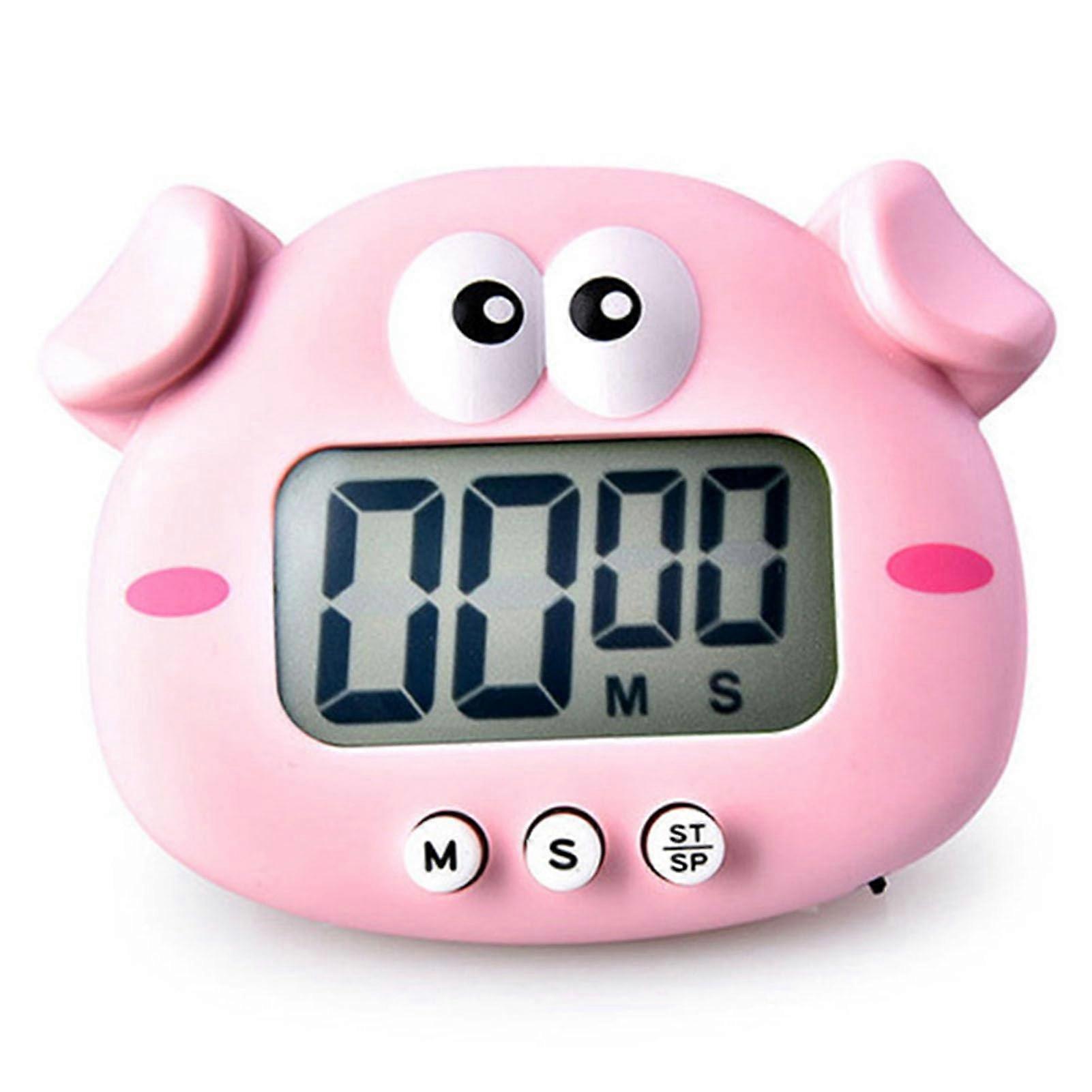 Digital Kitchen Timer Pig Shape with Precise Timekeeping and Multiple Reminders for Cooking and Study