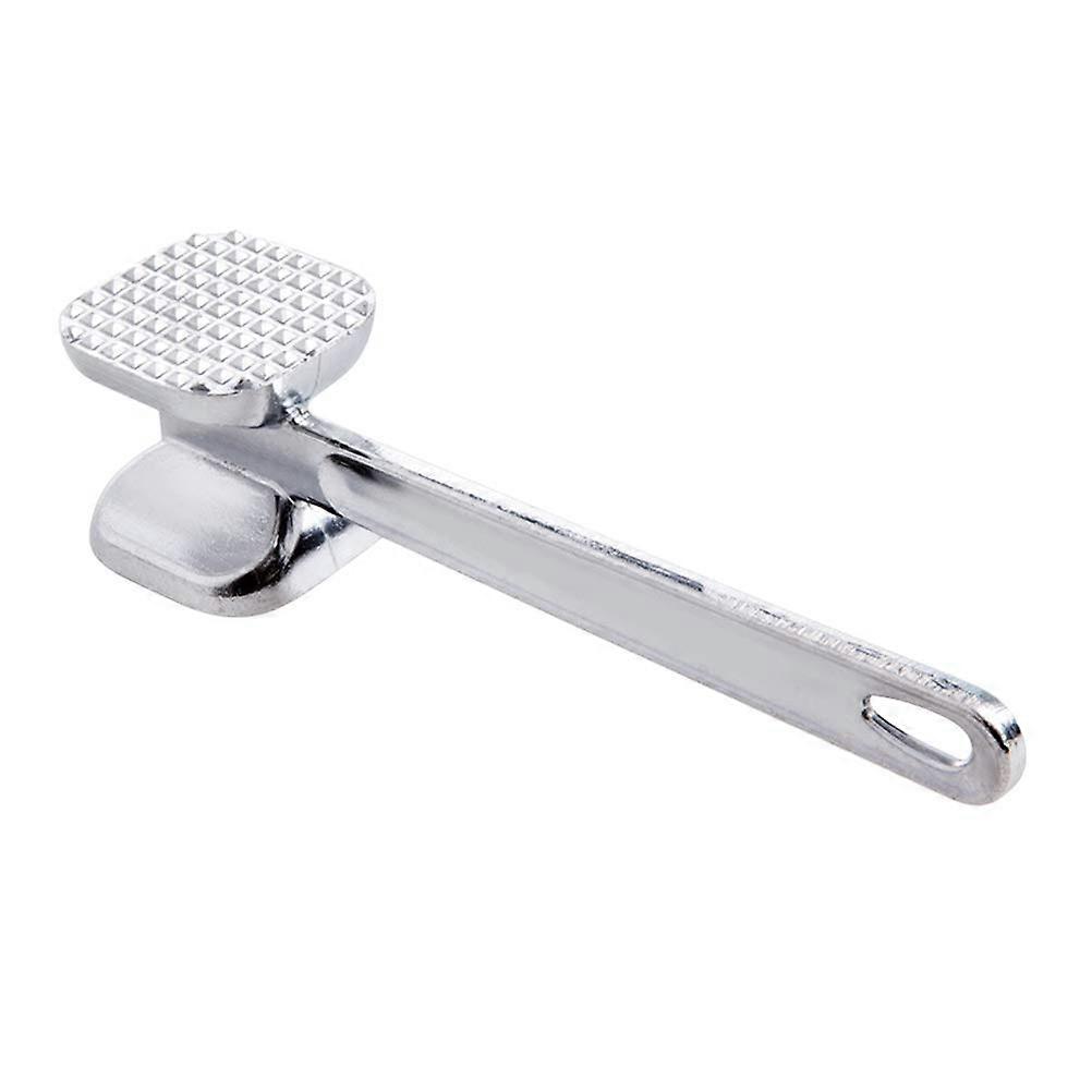 Heavy Duty Meat Tenderizer Hammer with DoubleSided Surface for Steak Beef Chicken Silver