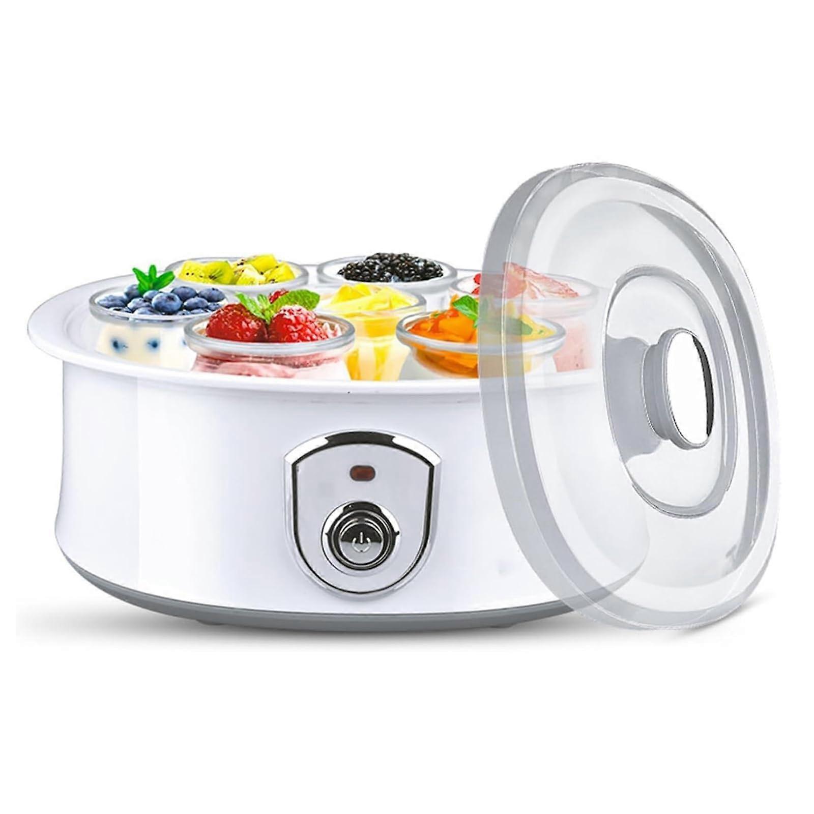 Yogurt Maker with 7 Glass Jars, Precise Temperature Control and Adjustable Timer for Home Use