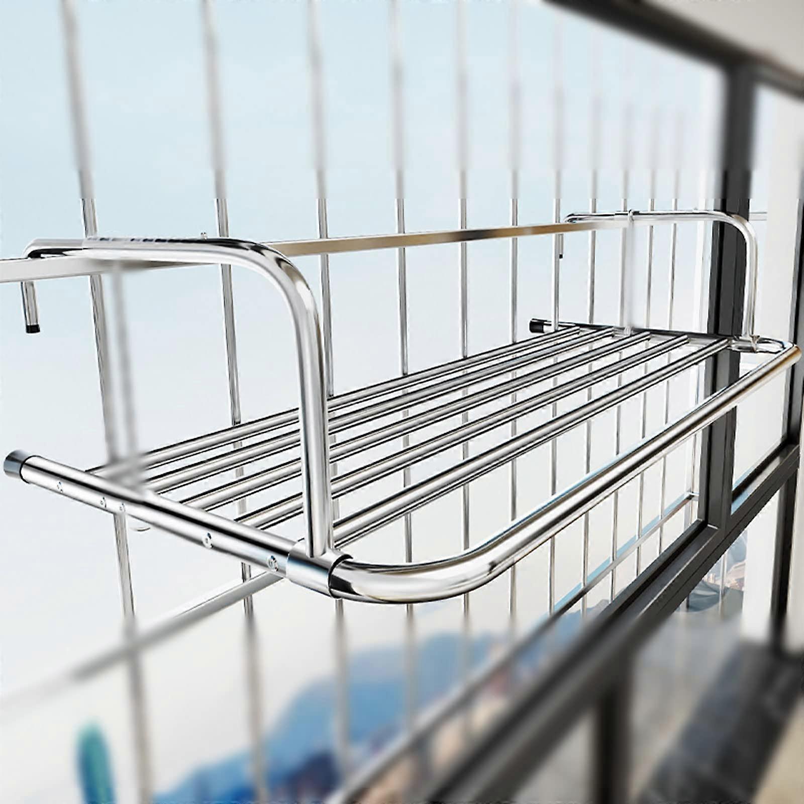 Wall Mounted Clothes Drying Rack Stainless Steel Foldable Retractable Hanger for Laundry 27.56in