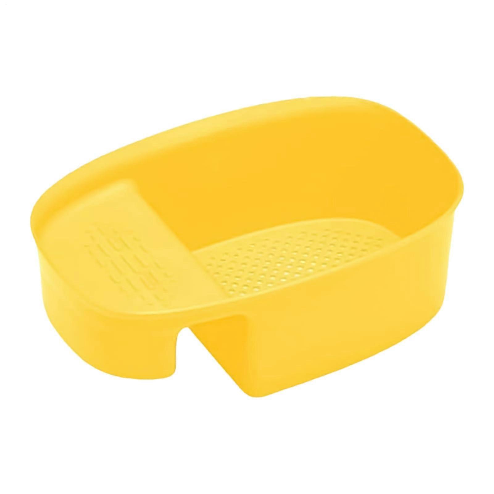 Kitchen Sink Strainer Basket Garbage Disposal Filter Saddle Type AntiClog Secure Fit Yellow
