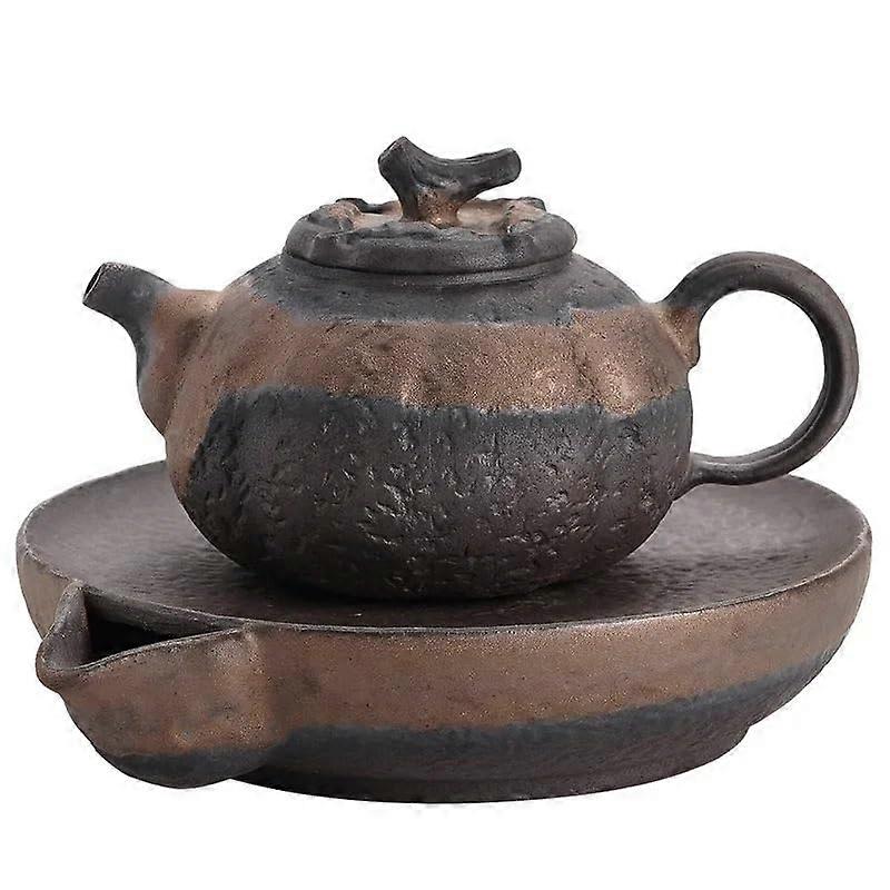 Chinese Teapot with Ergonomic Handle, Large Capacity Kung Fu Tea Set for Multipurpose Brewing