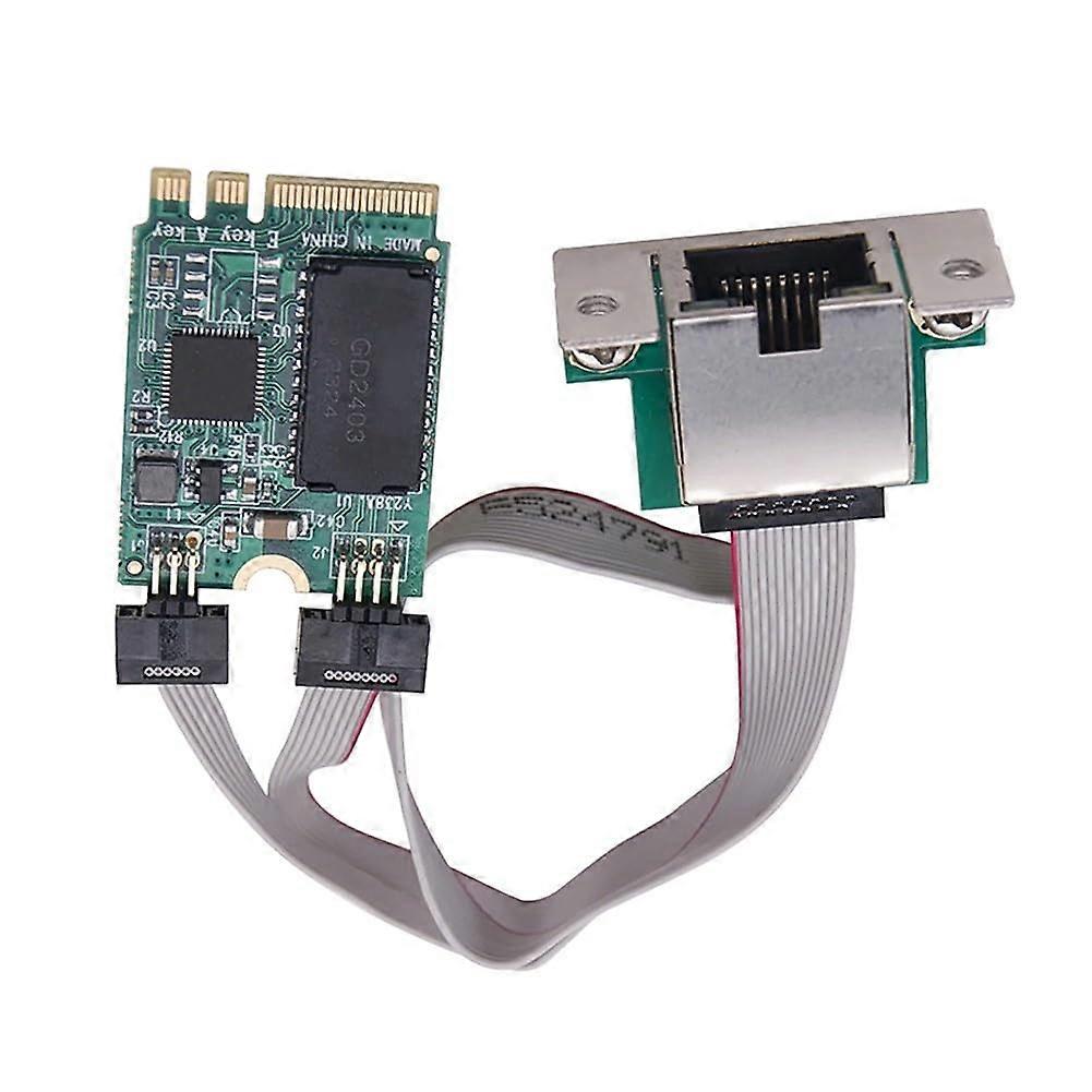 M.2 Key A+E 2.5G Ethernet Card RTL8125B Speed LAN Adapter for Windows and Linux
