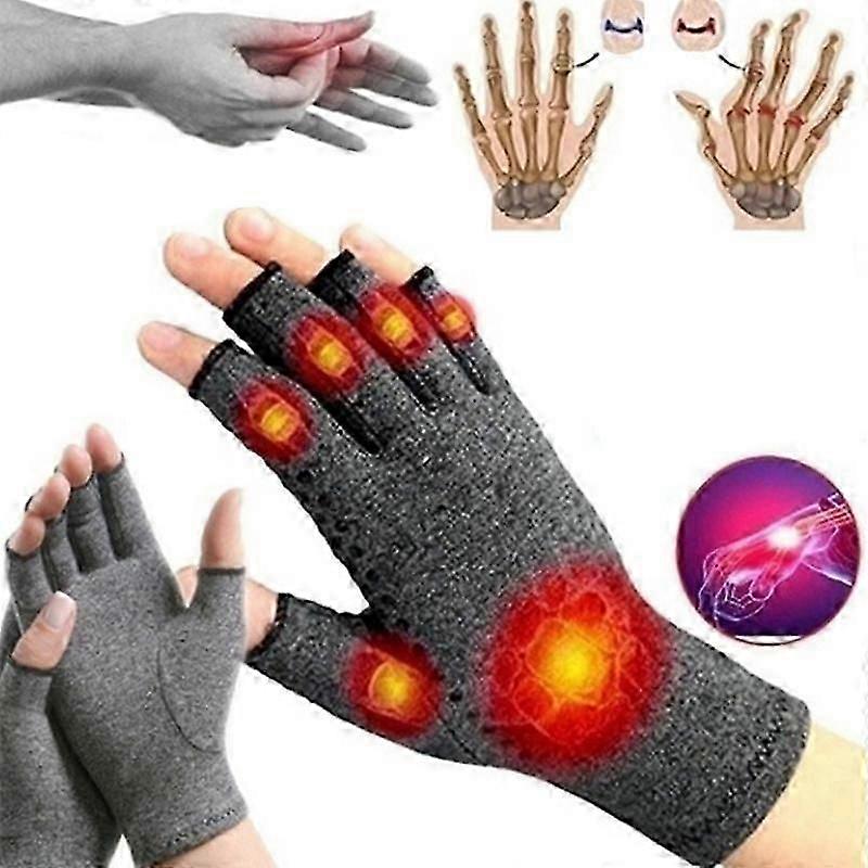 Unisex Arthritis Gloves Half Finger Gloves Compression Touch Screen Winter