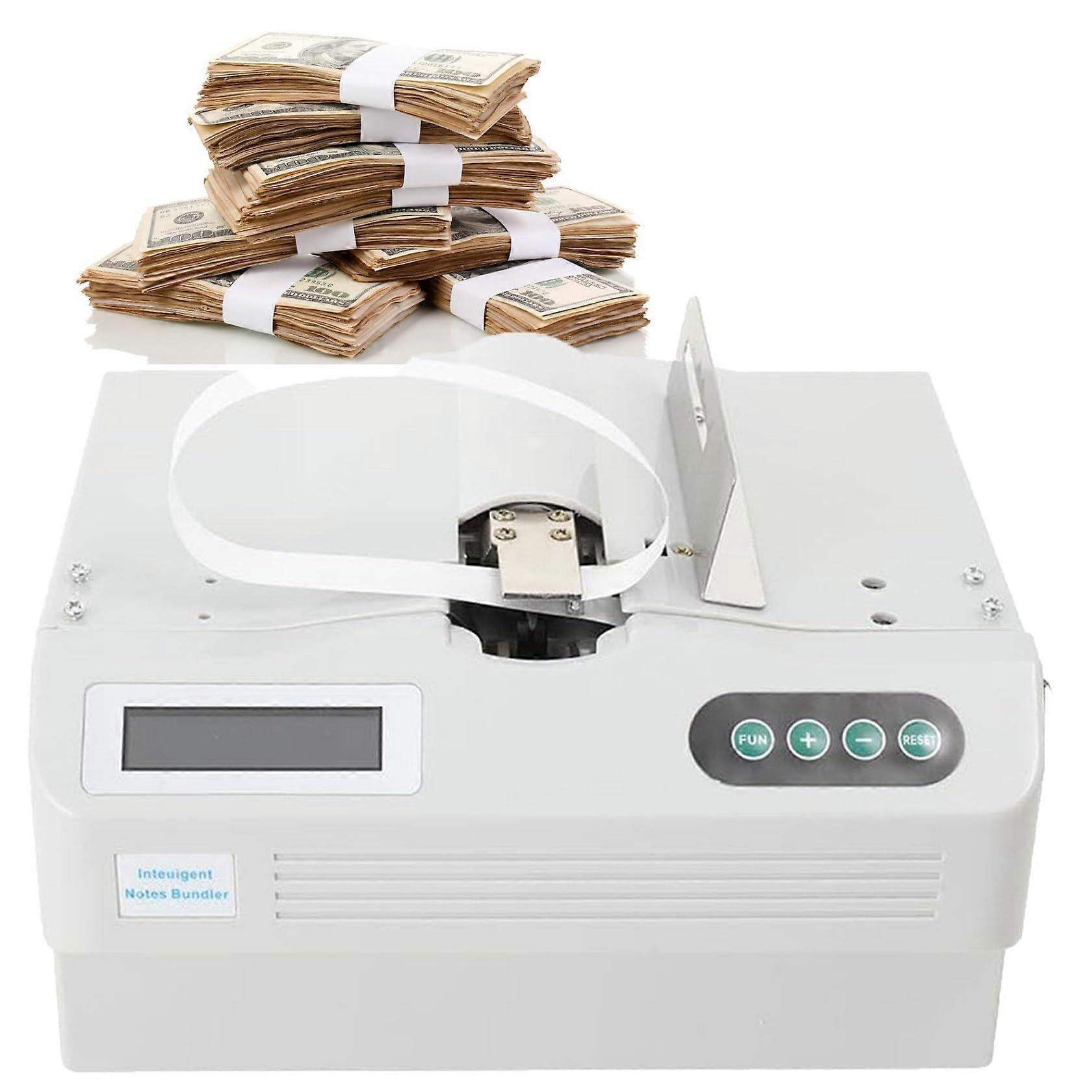 Automatic Banknote Bundling Machine with LCD Display and Counting Function, Speed 24/min