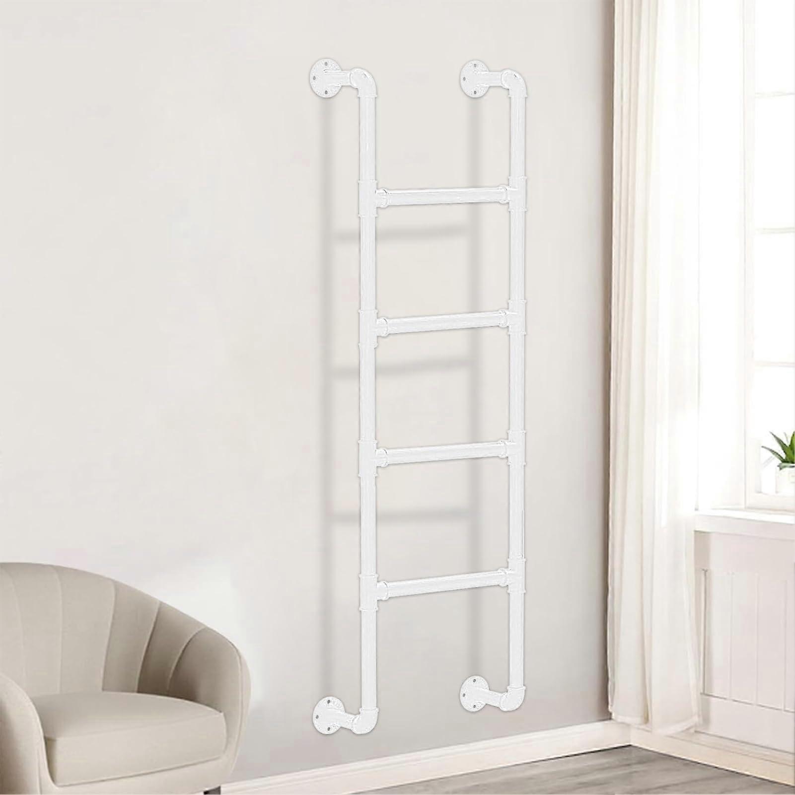 Heavy Duty Wall Mounted Metal Loft Bed Ladder, Waterproof RustResistant, 77in Adjustable
