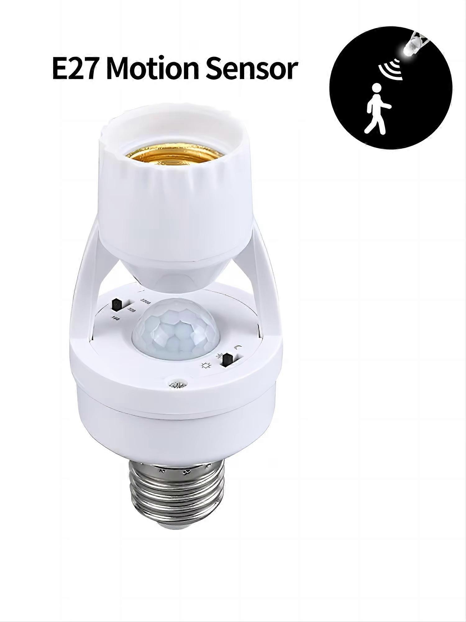 360 Degree Infrared Motion Sensor E27 PIR Human Induction Socket Lamp Holder With Sensor Adjustable Induction Light Delay Switch