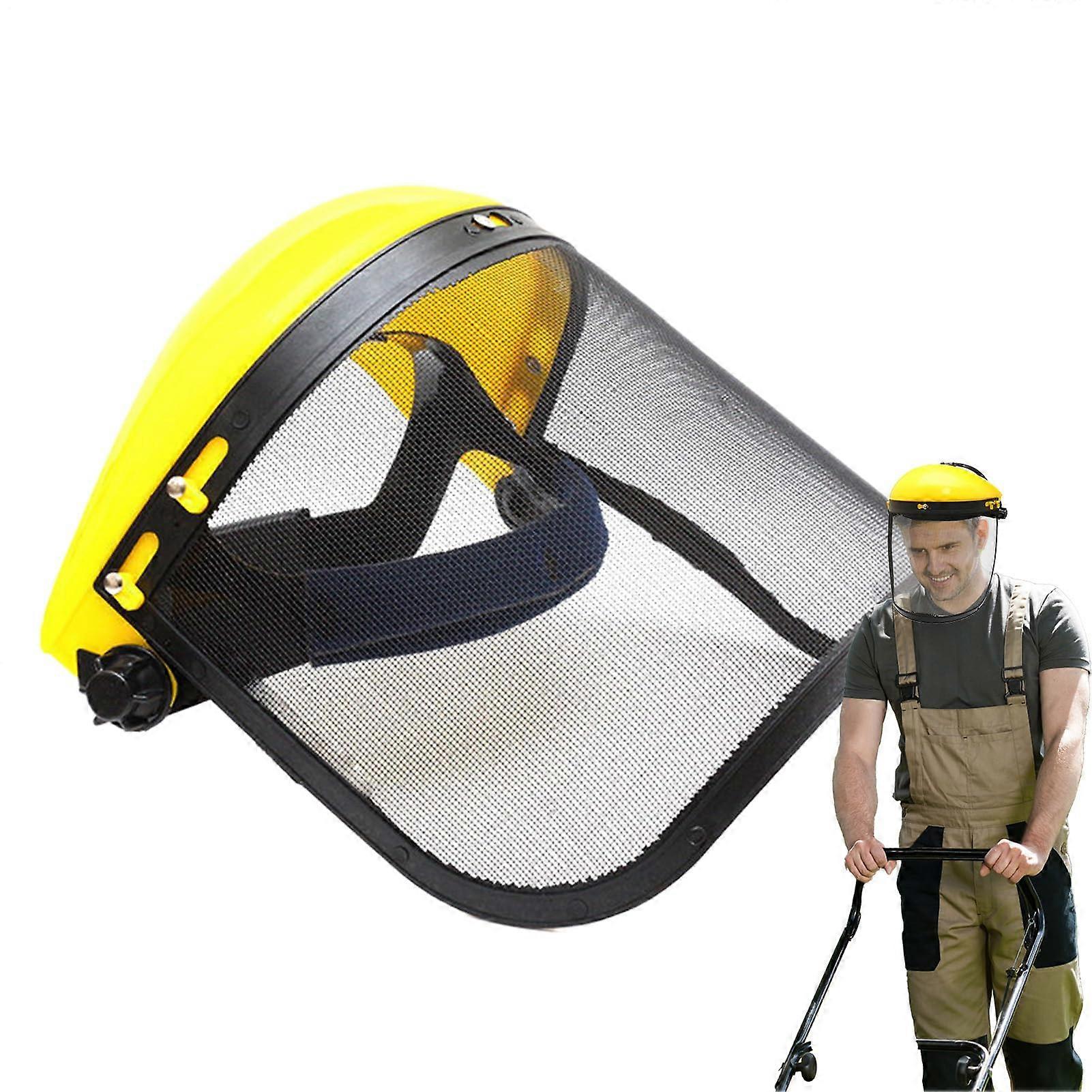 Forestry Face Shield with Hard Hat Adapter, Adjustable Safety Headgear for Logging and Trimming