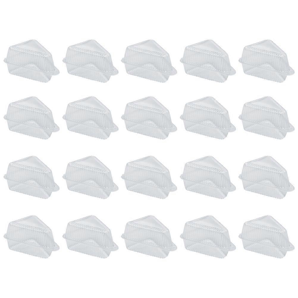 25Pcs Small Triangle Cheesecake Boxes Slice Cake Containers Triangle Pie Holders