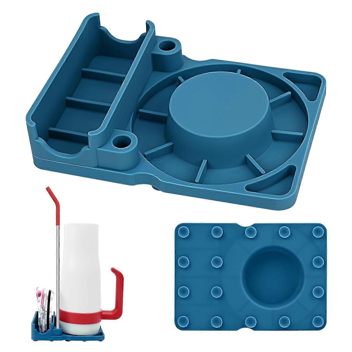 Escorredor de mamadeiras de silicone com bandeja coletora universal para bancada de cozinha, compatível com mamadeiras de bebê ou da marca Stanley.