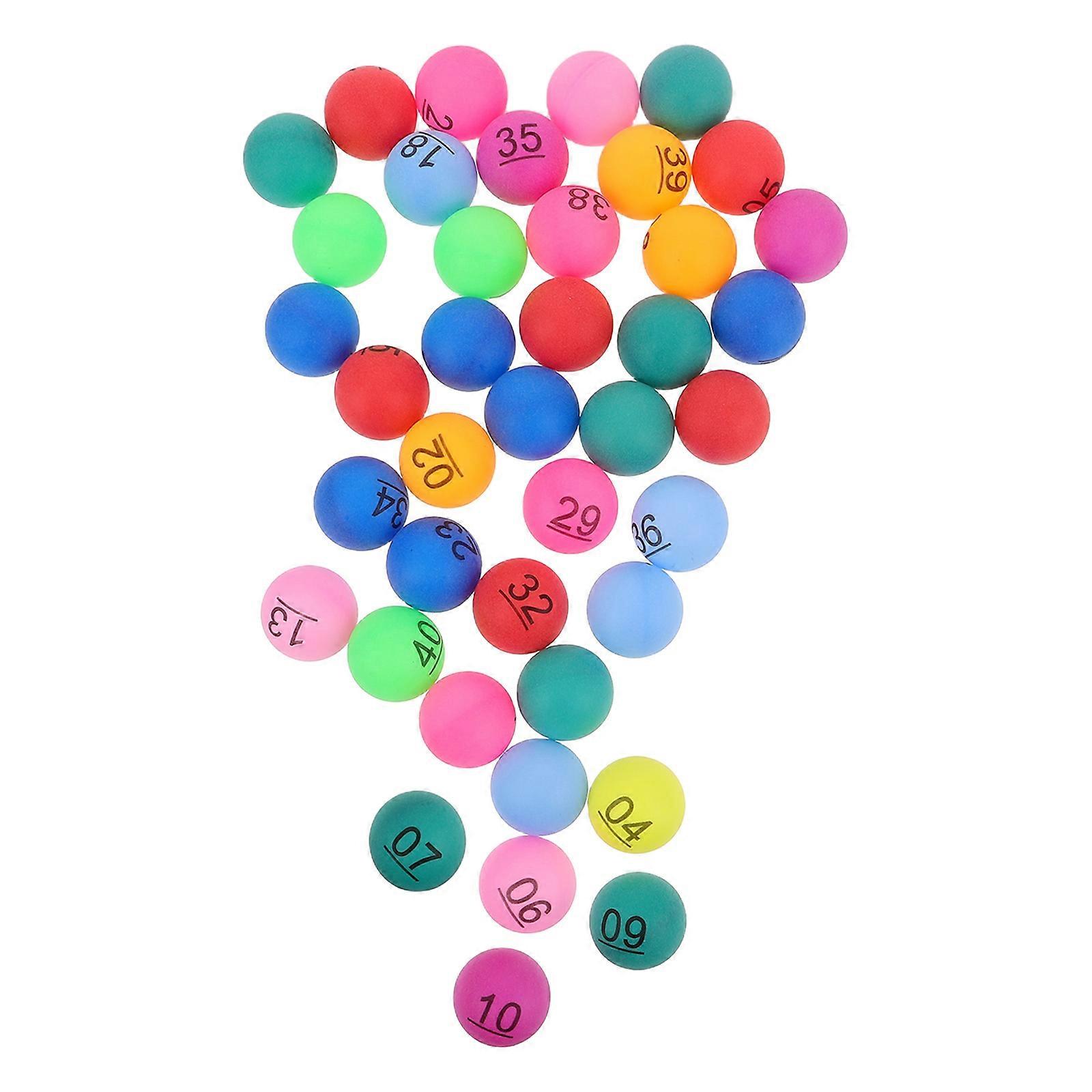 Raffle Balls Numbered for Games 40Pcs Assorted Color Plastic Balls
